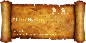 Mille Martin névjegykártya